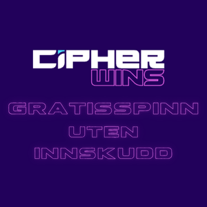 Cipherwins logo med teksten «gratisspinn uten innskudd» under