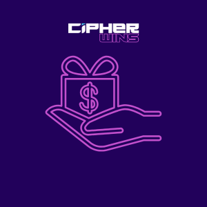 Cipherwins bonusknapp med et gavesymbol